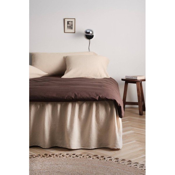 Copriletto beige in mussola 160x200 cm Amilia – Jotex-image-1