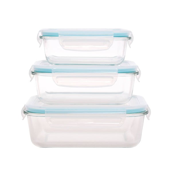 Set di 3 vasetti in vetro con coperchio in plastica Grande - Sabichi