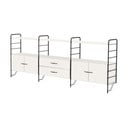 Sistema di scaffalature modulari bianco-nero 244x97 cm Dakota - Tenzo