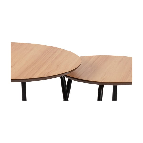 Set di tavolini rotondi Luke di colore neutro 2pz, ø 55 cm - Bonami Essentials-image-3