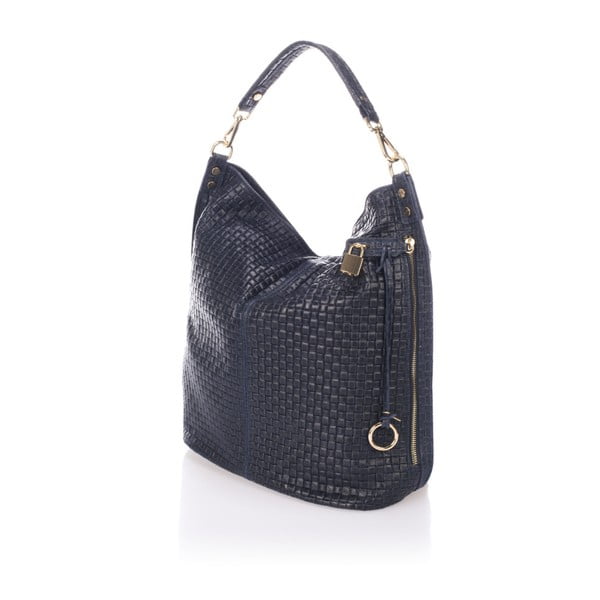 Tmavě modrá kožená kabelka Giorgio Costa Violina-image-2