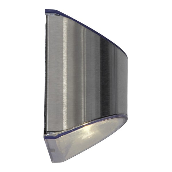 Set di 2 luci LED solari a parete in acciaio inox, altezza 8 cm Wally - Star Trading-image-2