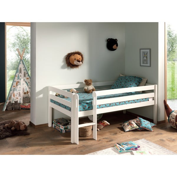Letto rialzato per bambini bianco, 90 x 200 cm Pino - Vipack-image-4