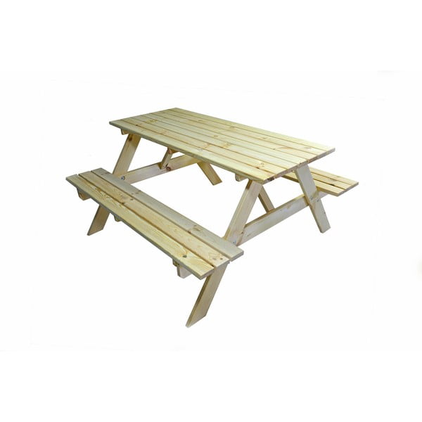 Set da pranzo da giardino in legno di pino per 4 persone Piknik - Rojaplast-image-3