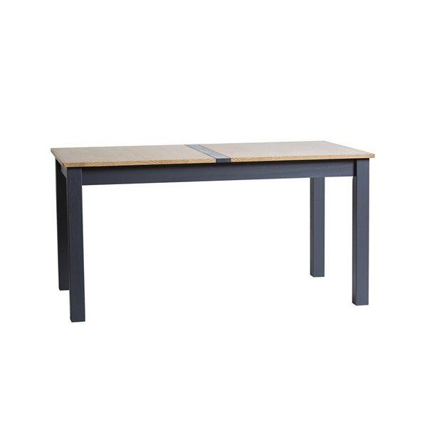 Tavolo da pranzo pieghevole grigio antracite in legno di pino massiccio Jade, 150 x 85 cm - Marckeric-image-1