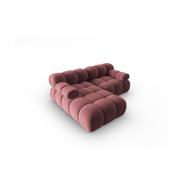 Divano in velluto rosa 191 cm Bellis - Micadoni Home-image-4