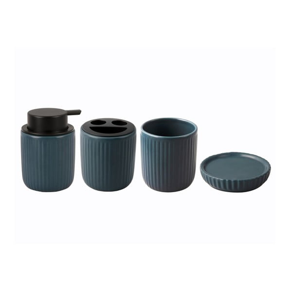 Set di accessori da bagno in ceramica blu Neat - PT LIVING