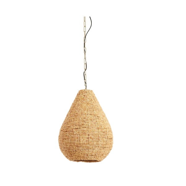 Lampadario in colore naturale con paralume in legno ø 31 cm Kabinda - Light & Living