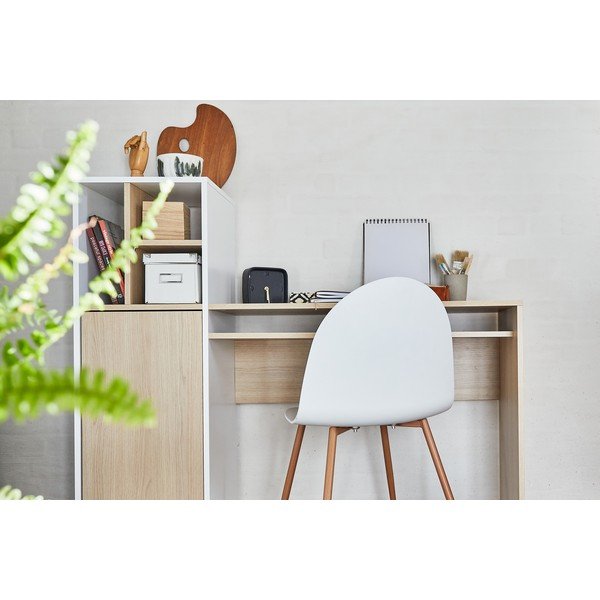 Tavolo da lavoro con piano in rovere 130x50 cm Mitch - TemaHome-image-1