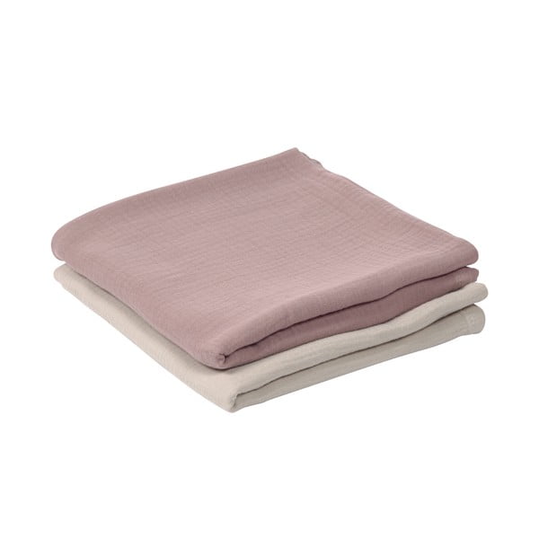 Set di 2 asciugamani per bambini in cotone biologico Rosa, 87 x 87 cm Hilen - Kave Home