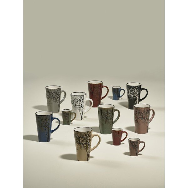 Tazze da espresso in gres rosso in set da 4 100 ml Hela - Villa Collection-image-1