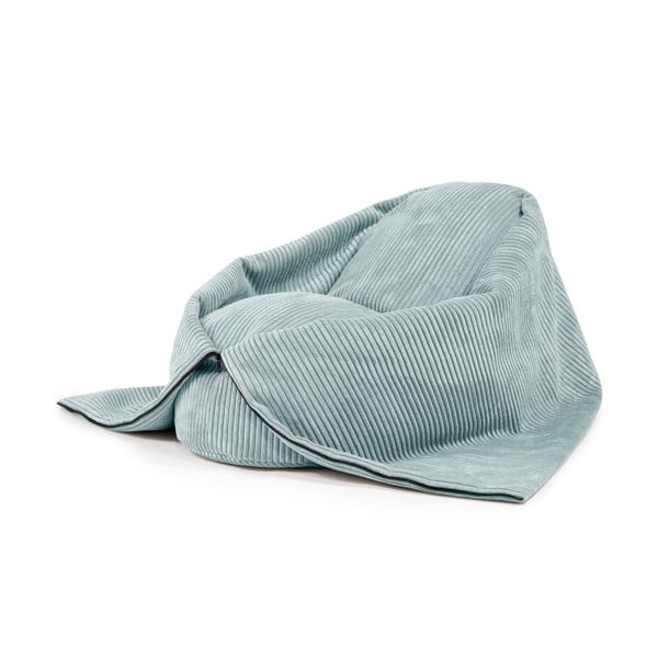 Pouf a sacco per bambini color menta con rivestimento in velluto a coste Cocoon 100 – SLOWDOWN