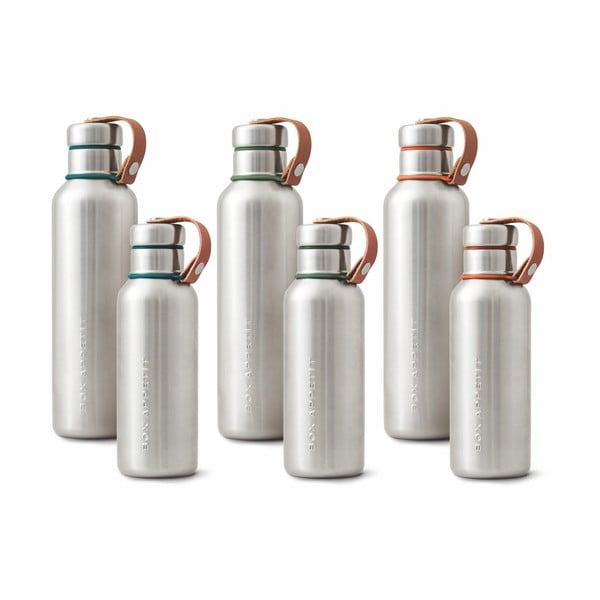 Bottiglia sottovuoto isolata Orange a 2 pareti in acciaio inox nero + Blum, 500 ml - Black + Blum-image-2