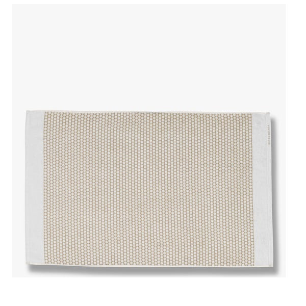 Tappetino da bagno in tessuto bianco e beige 50x80 cm Grid - Mette Ditmer Denmark