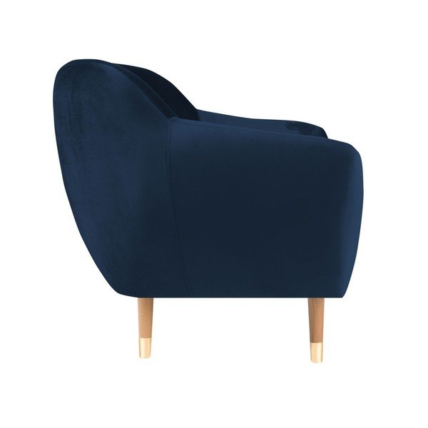 Poltrona in velluto blu scuro Benito - Mazzini Sofas-image-3