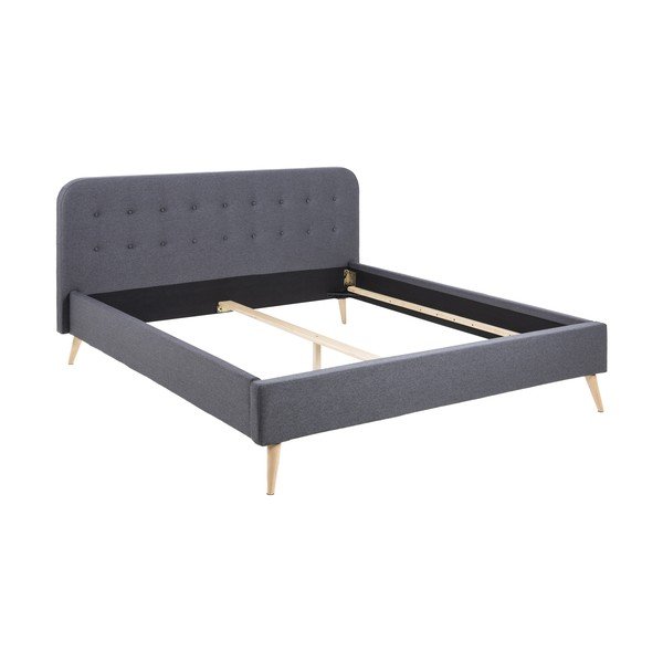 Struttura letto imbottita grigia Alma, 180 x 200 cm - Actona