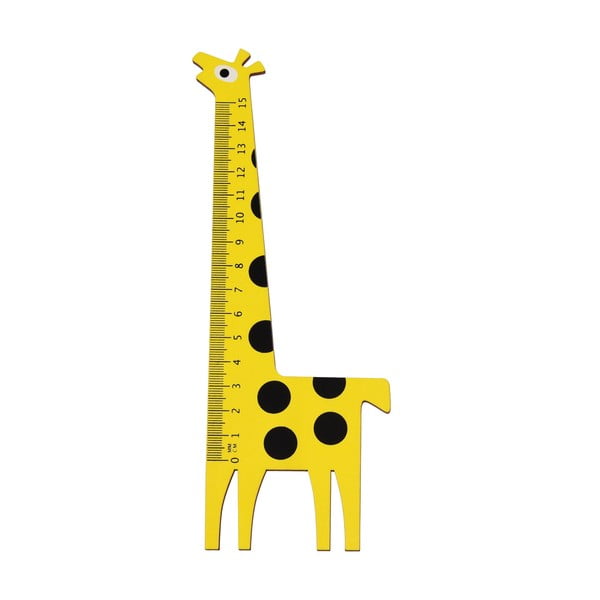 Righello in legno a forma di giraffa Giraffa gialla - Rex London