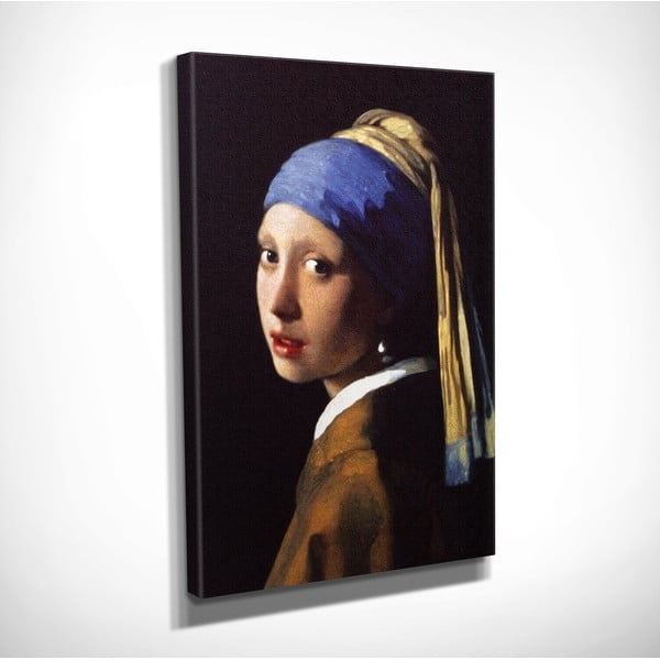Riproduzione murale su tela Johannes Vermeer La ragazza con la perla, 30 x 40 cm Johannes Vermeer - The Girl with Pearl - Wallity-image-3