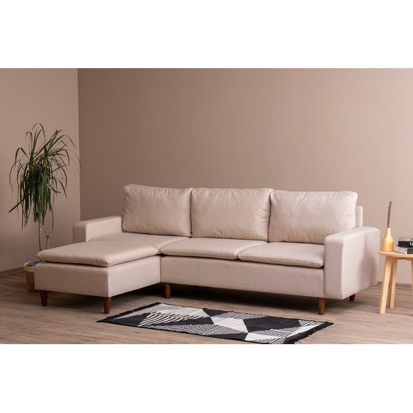 Divano angolare beige (angolo sinistro) Lungo - Balcab Home-image-2