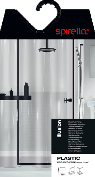 Tenda per doccia 180x200 cm Illusion – Spirella-image-1