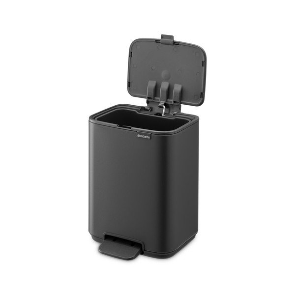Cestino per la spazzatura grigio scuro in acciaio con pedale 4 l Bo – Brabantia-image-4