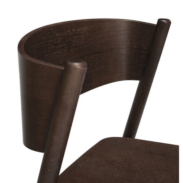 Sedia da pranzo in rovere marrone Oblique - Hübsch-image-4