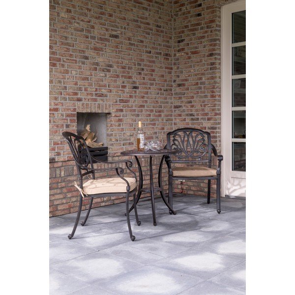 Tavolino da giardino rotondo in alluminio ø 62 cm Amalfi – Hartman-image-2