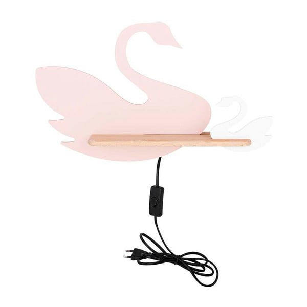 Apparecchio per bambini bianco e rosa Swan - Candellux Lighting