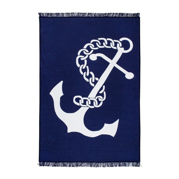 Tappeto bifacciale blu e bianco Anchor, 140 x 215 cm - Cihan Bilisim Tekstil