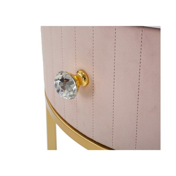 Comodino in rosa chiaro e oro Montpellier - Mauro Ferretti-image-4