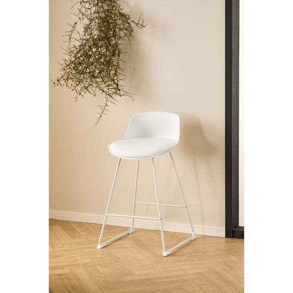Sgabello da bar bianco (altezza della seduta 66 cm) Tina – Actona-image-2