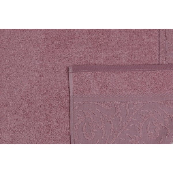 Set di 2 asciugamani in cotone rosa 90x50 cm Sultan - Mijolnir-image-1