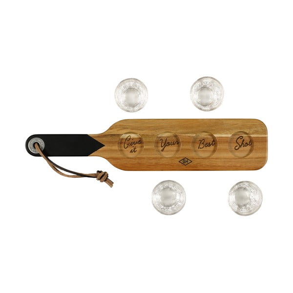 Tagliere di legno e 4 bicchieri da shot Gentlemen's Hardware - Gentlemen's Hardware-image-2