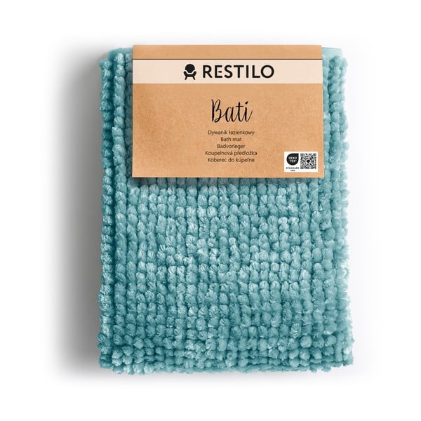 Tappetino per il bagno turchese 50x70 cm Bati – Restilo