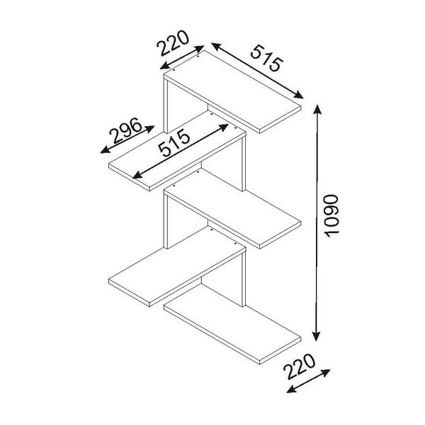Mensola angolare marrone Caniko - Woody Fashion-image-2