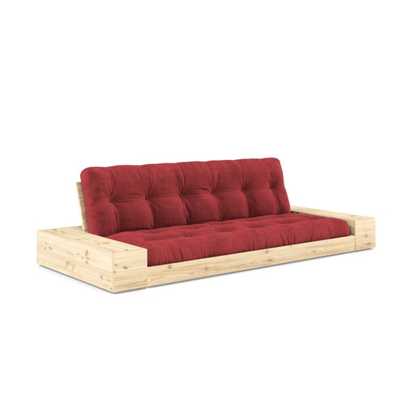 Divano letto in velluto rosso 244 cm Base - Karup Design