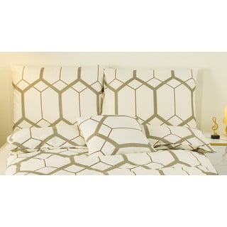Biancheria da letto singola panna 6 pezzi in microsatin 140x200 cm Carter - My House