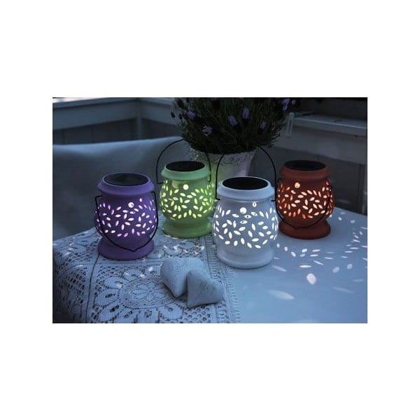 Lanterna LED da esterno in ceramica rossa, altezza 14 cm Clay - Star Trading-image-3