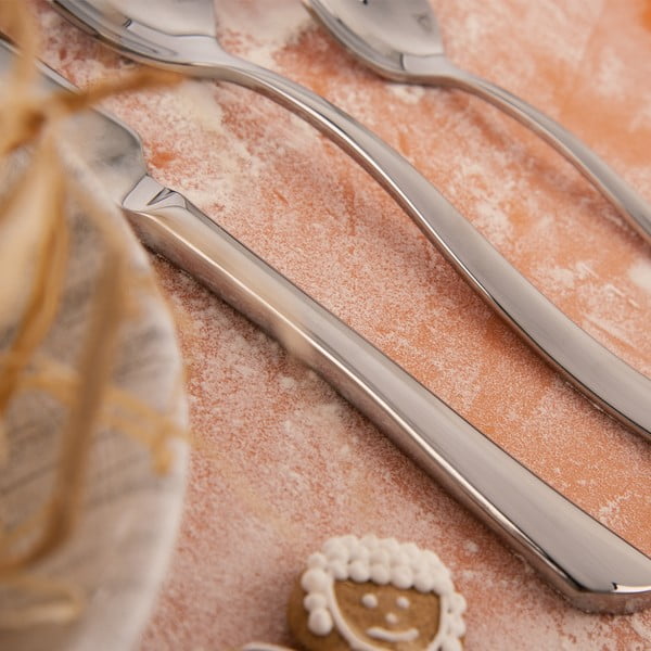 Posate argentate in acciaio inox 24 pz Shape – Orion-image-2