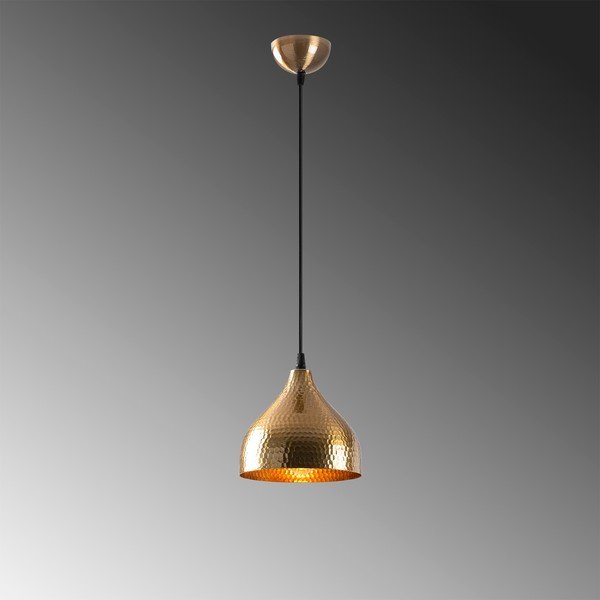 Lampadario dorato con paralume in metallo ø 18 cm Tattoo – Opviq lights-image-3