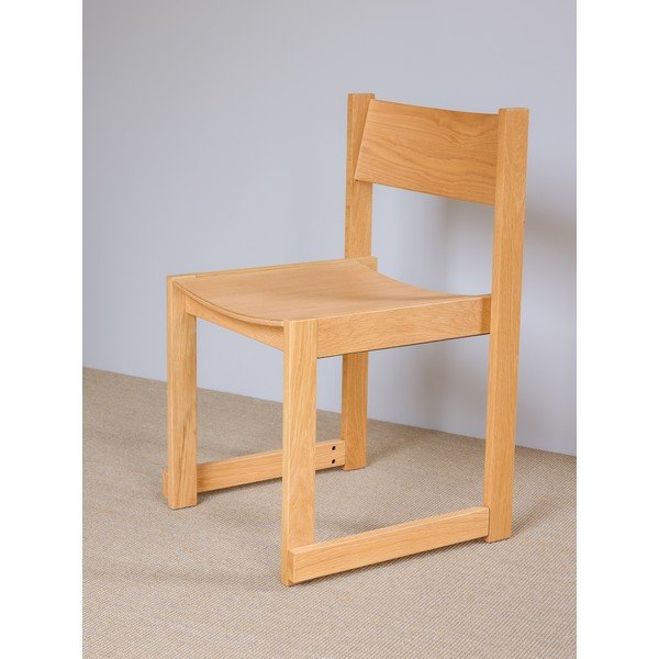Sedia da pranzo di colore naturale con effetto rovere impilabile Forma – Hübsch-image-4