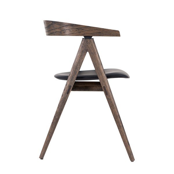 Sedia da pranzo in rovere nero-marrone Ava - Gazzda-image-2