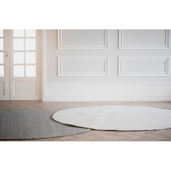Tappeto rotondo in lana grigio chiaro ø 250 cm Auckland - Rowico-image-1