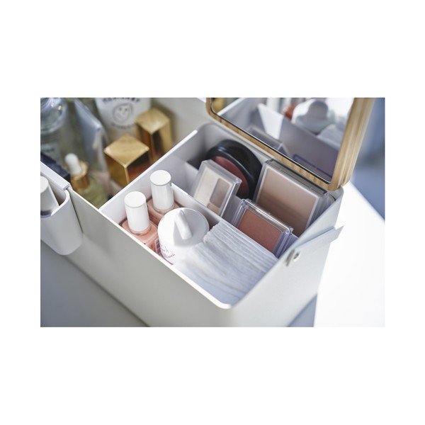 Organizzatore da bagno in metallo bianco per cosmetici - YAMAZAKI-image-2