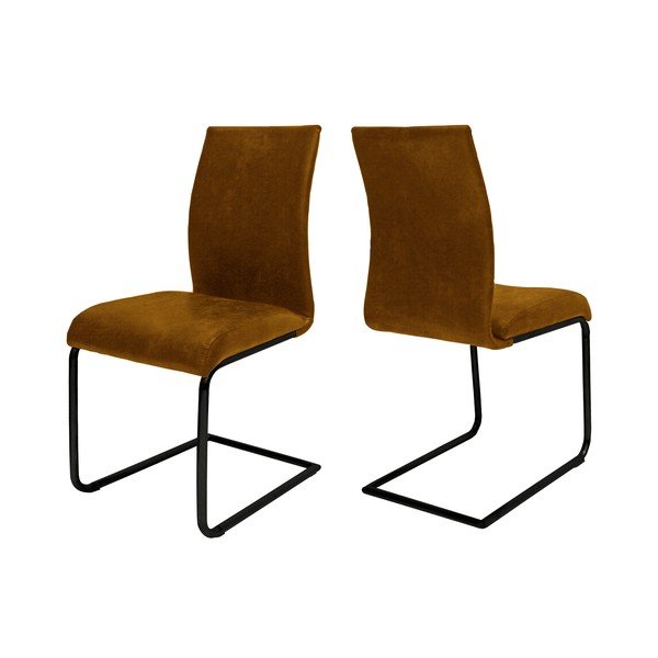 Sedia da pranzo marrone cognac Clipper - Canett