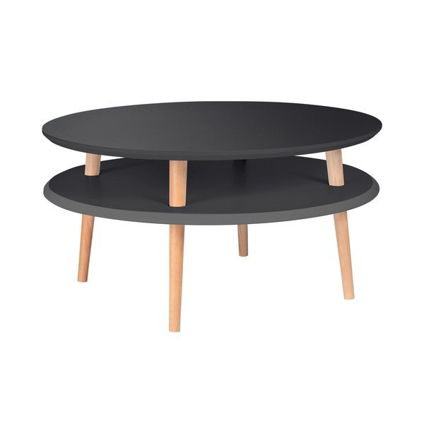 Tavolino da salotto rotondo blu/di colore naturale ø 70 cm – Ragaba