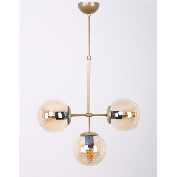 Plafoniera dorata con paralume in vetro ø 15 cm Seagull – Squid Lighting-image-1