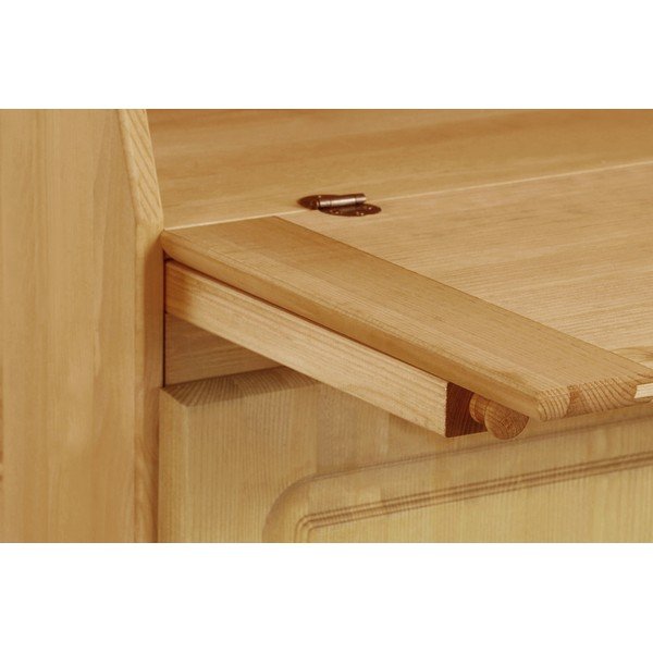 Cassettiera alta color naturale in legno di pino con scrivania 107x39 cm Mette - Støraa-image-1