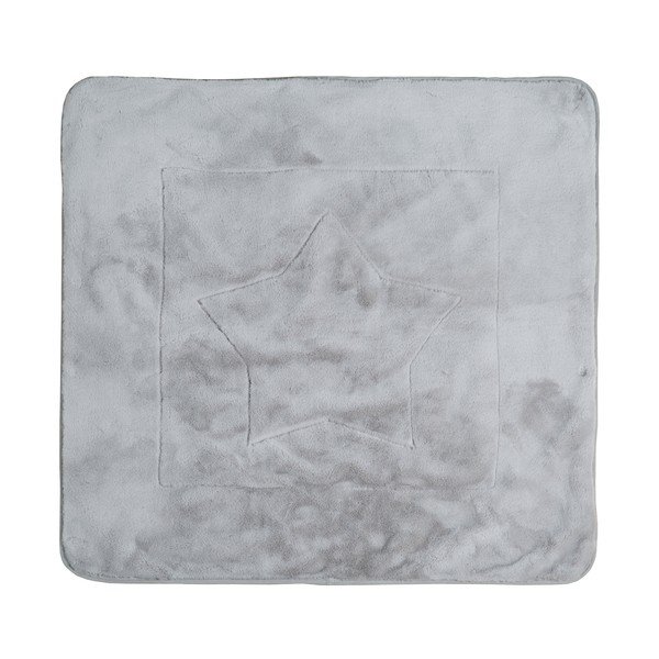 Coperta per bambini rosa/grigia in micropile 80x80 cm Happy Patch – Roba-image-1