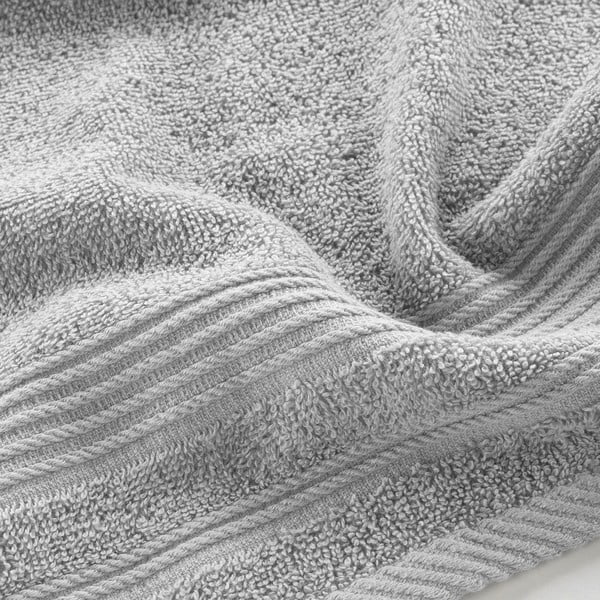 Asciugamano tipo terry grigio chiaro in cotone 30x50 cm Tendresse – douceur d'intérieur-image-2